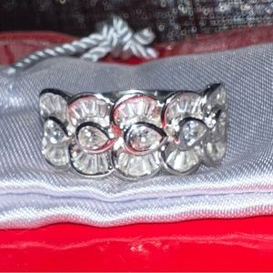 New Unique Sterling Silver (.925) CZ Ring Size:10